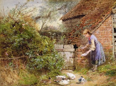 Feeding the Ducks by Myles Birket Foster